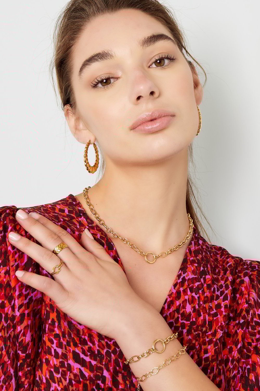 Link chain round - Gold Color Stainless Steel h5Picture4